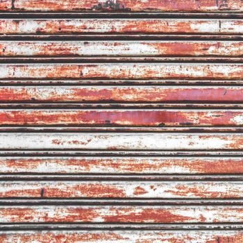 Rusty shutters of a garage. Ideal for concept and backgrounds.