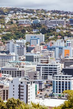 View from Mt Victoria over Wellington on a clear spring day in North Island, New Zealand