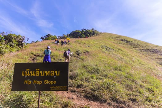 Tourists traveling to Doi Mon Chong : December 15, 2018 Chiang Mai, Thailand.