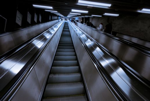 People in Stockholm underground metro station, Sweden, Scandinavia, Europe