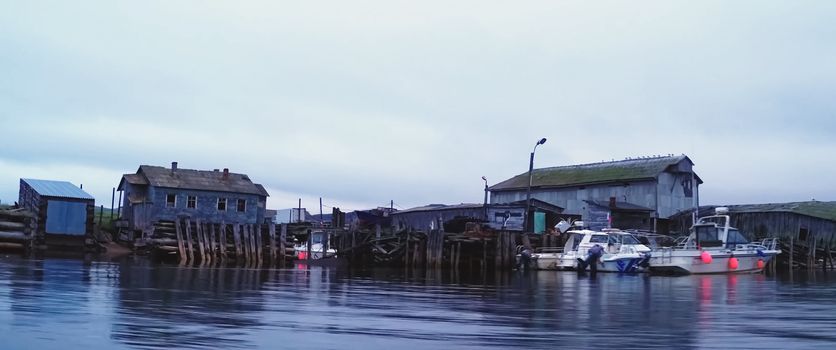 An old wooden pier by the sea.