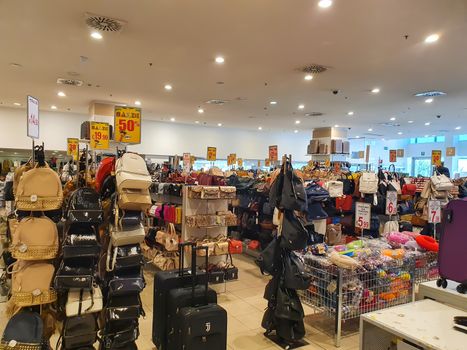 terni.italy august 23 2020:in-store leather goods during sales periods