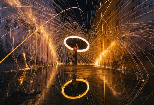 Photography Steel wool in different ways. Using a camera with shutter speed traction techniques Long-exposure .