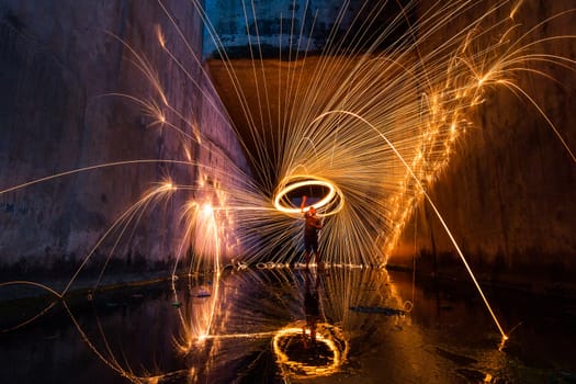 Photography Steel wool in different ways. Using a camera with shutter speed traction techniques Long-exposure .
