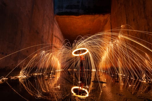 Photography Steel wool in different ways. Using a camera with shutter speed traction techniques Long-exposure .