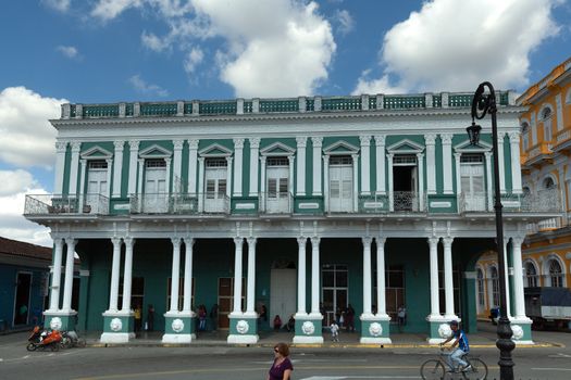 Sancti Spiritus, Cuba - 4 February 2015: Building in colonial style