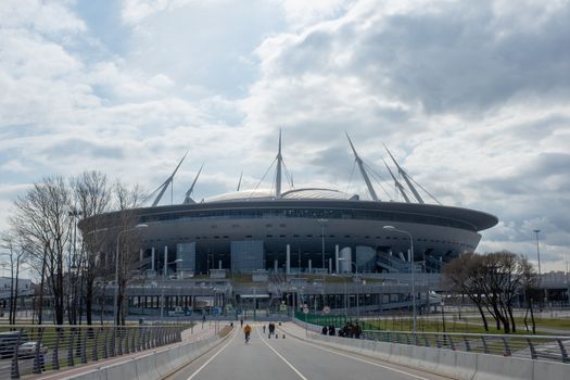 April 29, 2018, St. Petersburg, Russia. Krestovsky Stadium, known as Gazprom Arena in St. Petersburg.