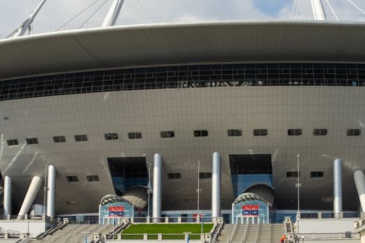 April 29, 2018, St. Petersburg, Russia. Krestovsky Stadium, known as Gazprom Arena in St. Petersburg.