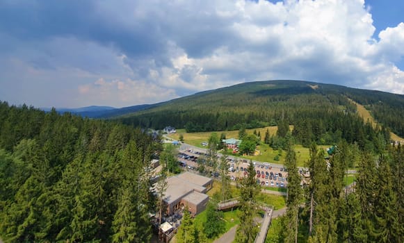 View of Cerna Hora (Black Mountain) in Krkonose national park (Giant Mountains).