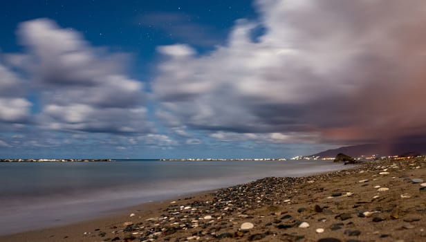 Pebble beach on the Mediterranean coast on the Akamas Peninsula on the island of Cyprus.