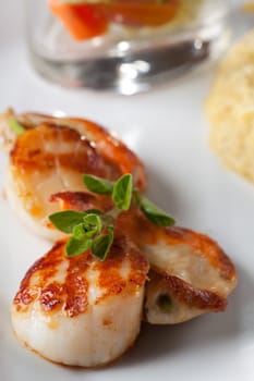 pair of grilled scallops