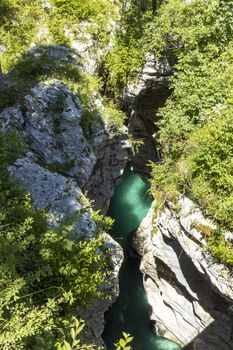 soca river in slovenia in summer