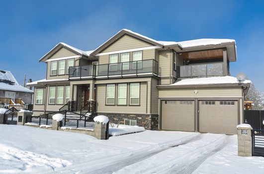 Residential house in Vancouver at winter season