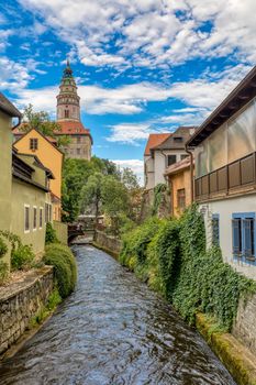 castle and old Town of Cesky Krumlov, Czech Republic. UNESCO World Heritage Site.Europe