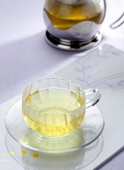 A cup of green tea