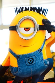 OSAKA, JAPAN - JAN 07, 2020 : Sign of 'MINION PARK', located in Universal Studios JAPAN, Osaka, Japan. Minions are famous character from Despicable Me animation.