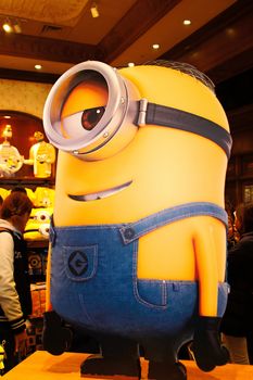 OSAKA, JAPAN - JAN 07, 2020 : Sign of 'MINION PARK', located in Universal Studios JAPAN, Osaka, Japan. Minions are famous character from Despicable Me animation.