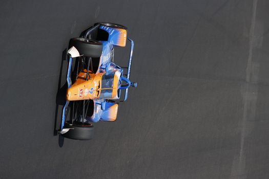 The NTT IndyCar Series teams take to the track to race for the Indianapolis 500 at Indianapolis Motor Speedway in Indianapolis Indiana.