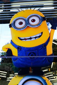 OSAKA, JAPAN - Jan 07, 2020 : Sign of 'MINION PARK', located in Universal Studios JAPAN, Osaka, Japan. Minions are famous character from Despicable Me animation.