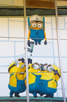 OSAKA, JAPAN - JAN 07, 2020 : Sign of 'MINION PARK', located in Universal Studios JAPAN, Osaka, Japan. Minions are famous character from Despicable Me animation.