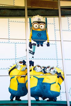 OSAKA, JAPAN - JAN 07, 2020 : Sign of 'MINION PARK', located in Universal Studios JAPAN, Osaka, Japan. Minions are famous character from Despicable Me animation.