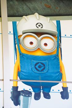 OSAKA, JAPAN - JAN 07, 2020 : Sign of 'MINION PARK', located in Universal Studios JAPAN, Osaka, Japan. Minions are famous character from Despicable Me animation.