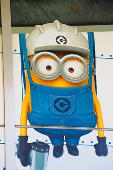OSAKA, JAPAN - JAN 07, 2020 : Sign of 'MINION PARK', located in Universal Studios JAPAN, Osaka, Japan. Minions are famous character from Despicable Me animation.
