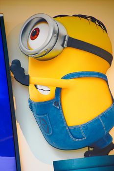 OSAKA, JAPAN - JAN 07, 2020 : Sign of 'MINION PARK', located in Universal Studios JAPAN, Osaka, Japan. Minions are famous character from Despicable Me animation.