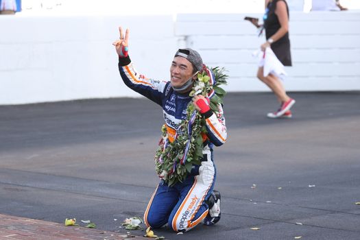 \{persons}\wins the Indianapolis 500 at the Indianapolis Motor Speedway in Indianapolis, Indiana.