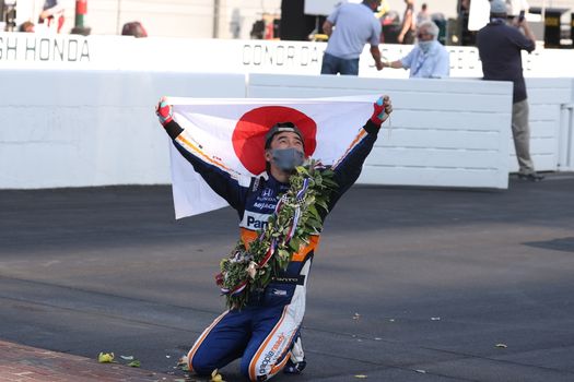 \{persons}\wins the Indianapolis 500 at the Indianapolis Motor Speedway in Indianapolis, Indiana.