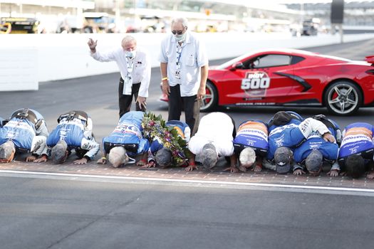 \{persons}\wins the Indianapolis 500 at the Indianapolis Motor Speedway in Indianapolis, Indiana.