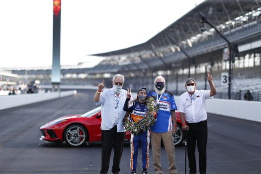 \{persons}\wins the Indianapolis 500 at the Indianapolis Motor Speedway in Indianapolis, Indiana.