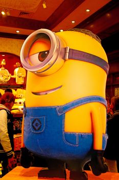 OSAKA, JAPAN - JAN 07, 2020 : Sign of 'MINION PARK', located in Universal Studios JAPAN, Osaka, Japan. Minions are famous character from Despicable Me animation.