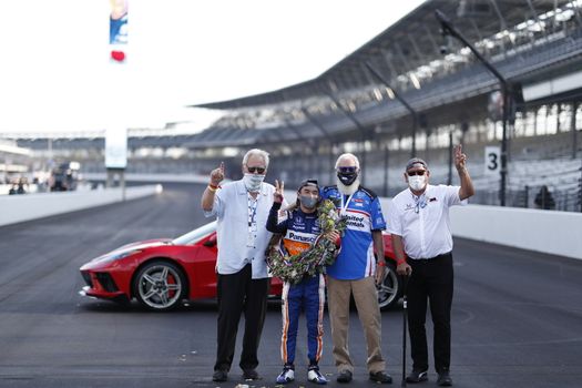 \{persons}\wins the Indianapolis 500 at the Indianapolis Motor Speedway in Indianapolis, Indiana.