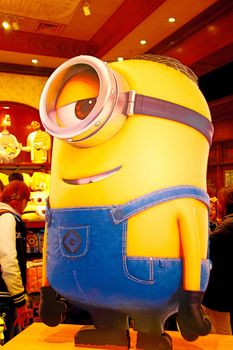 OSAKA, JAPAN - JAN 07, 2020 : Sign of 'MINION PARK', located in Universal Studios JAPAN, Osaka, Japan. Minions are famous character from Despicable Me animation.