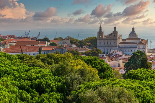 Santa Engracia church in Lisbon before sunrise