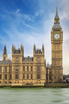 The famous british landmark Big Ben in the United Kingdom