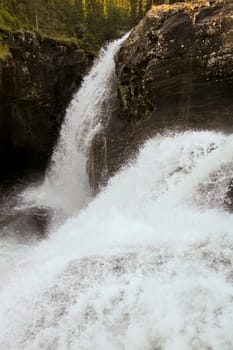 The most beautiful waterfall in Europe. Rjukandefossen in Hemsedal, Buskerud, Norway.