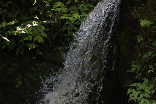 natural landscape with waterfalls in Trentino in northern Italy