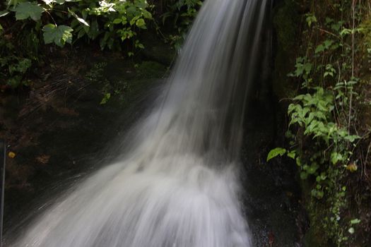 natural landscape with waterfalls in Trentino in northern Italy