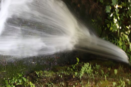 natural landscape with waterfalls in Trentino in northern Italy