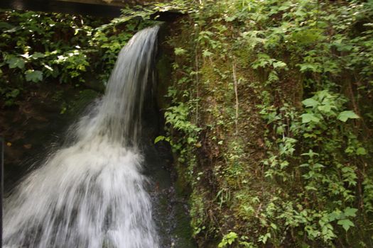 natural landscape with waterfalls in Trentino in northern Italy