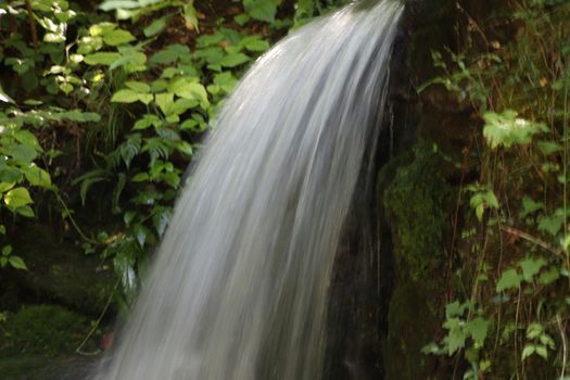 natural landscape with waterfalls in Trentino in northern Italy