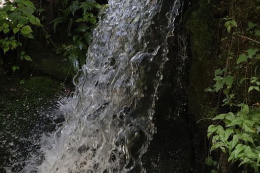 natural landscape with waterfalls in Trentino in northern Italy