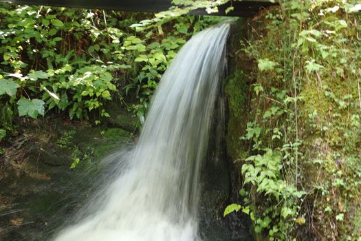 natural landscape with waterfalls in Trentino in northern Italy