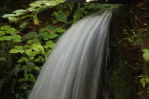 natural landscape with waterfalls in Trentino in northern Italy