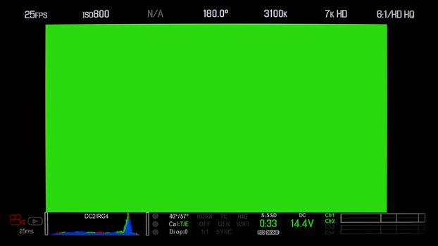 Recording monitor screen display and detail information text and isolated .