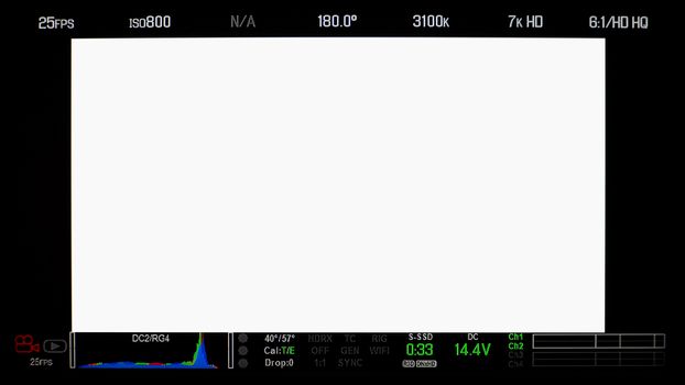 Recording monitor screen display and detail information text and isolated .