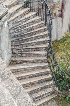 historic stair in castle Vranov nad Dyji, Southern Moravia, Czech Republic