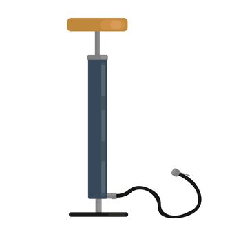manual air pump against white background, abstract art illustration.